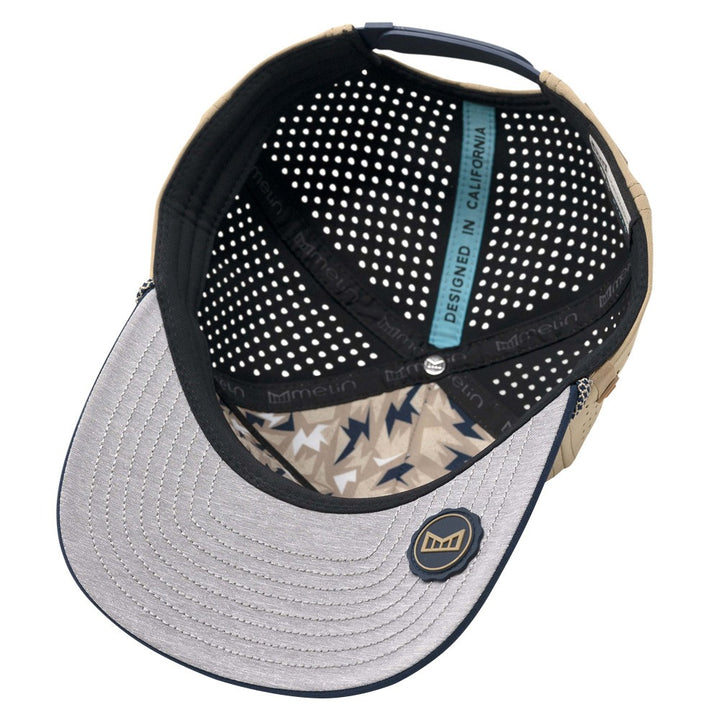 Melin Odyssey Stacked Hydro Golf Cap Khaki/Navy - SP24 Men
