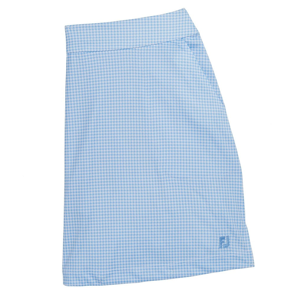 FootJoy Performance Interlock Knit Golf Skort Blue Houndstooth - SS22 Women