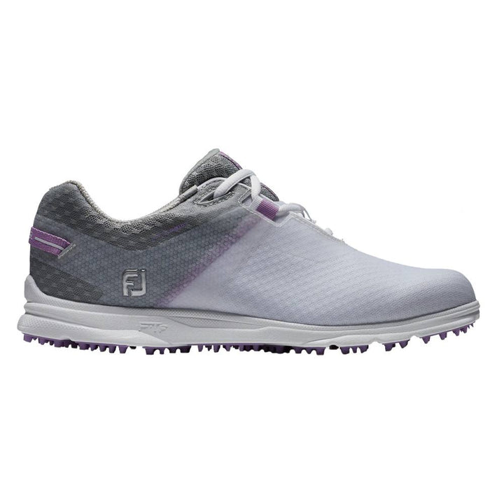FootJoy Pro SL Sport Laced Spikeless Golf Shoes Previous Season Style White/Gray/Lilac - 23 Women