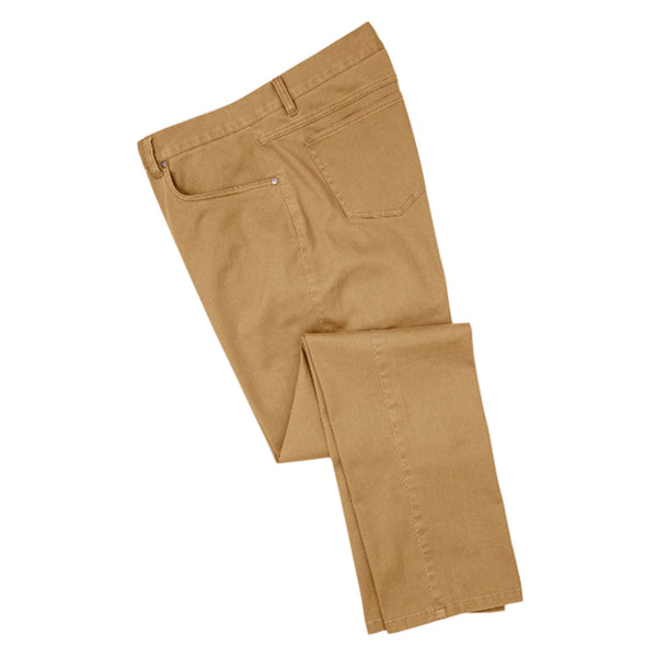 FootJoy Sueded Cotton Twill 5-Pocket Golf Pants Tan - FW22 Men