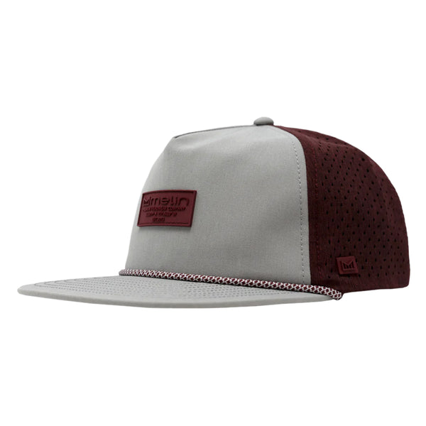 Melin Hydro Coronado Brick Golf Cap Light Gray/Maroon - SP24 Men