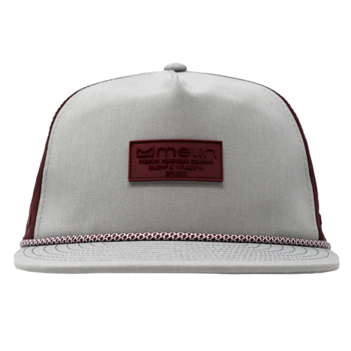Melin Hydro Coronado Brick Golf Cap Light Gray/Maroon - SP24 Men