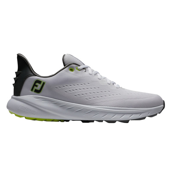 FootJoy Flex XP Spikeless Golf Shoes White/Black/Lime - 23 Men