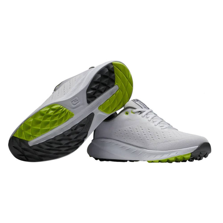 FootJoy Flex XP Spikeless Golf Shoes White/Black/Lime - 23 Men