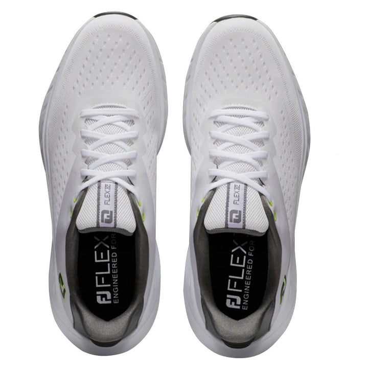 FootJoy Flex XP Spikeless Golf Shoes White/Black/Lime - 23 Men