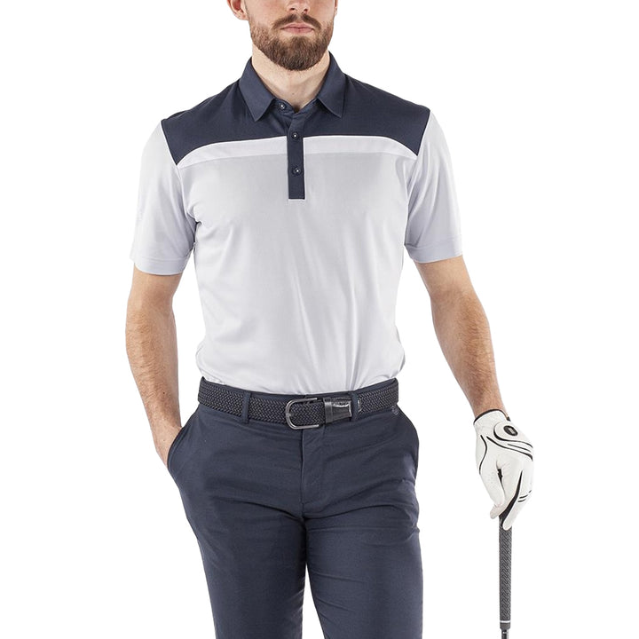 Galvin Green Mapping Ventil8 Plus Golf Polo Cool Gray/Navy/White - FW22