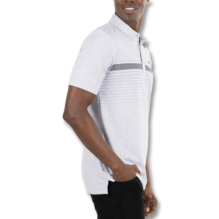TravisMathew Wildwood Golf Polo Heather Light Gray - FW22 Men