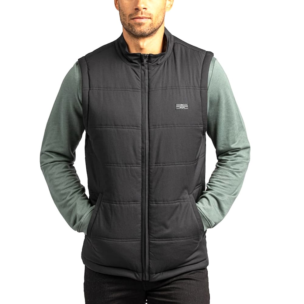 TravisMathew Interlude Puffer Golf Vest Black - FW22 Men