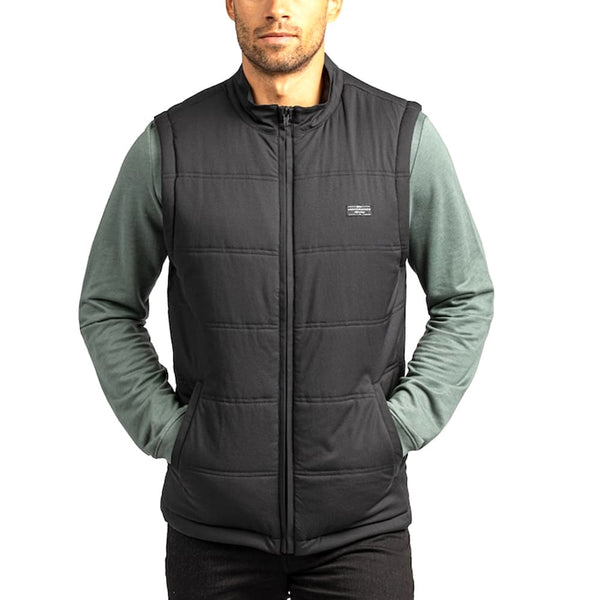 TravisMathew Interlude Puffer Golf Vest Black - FW22 Men