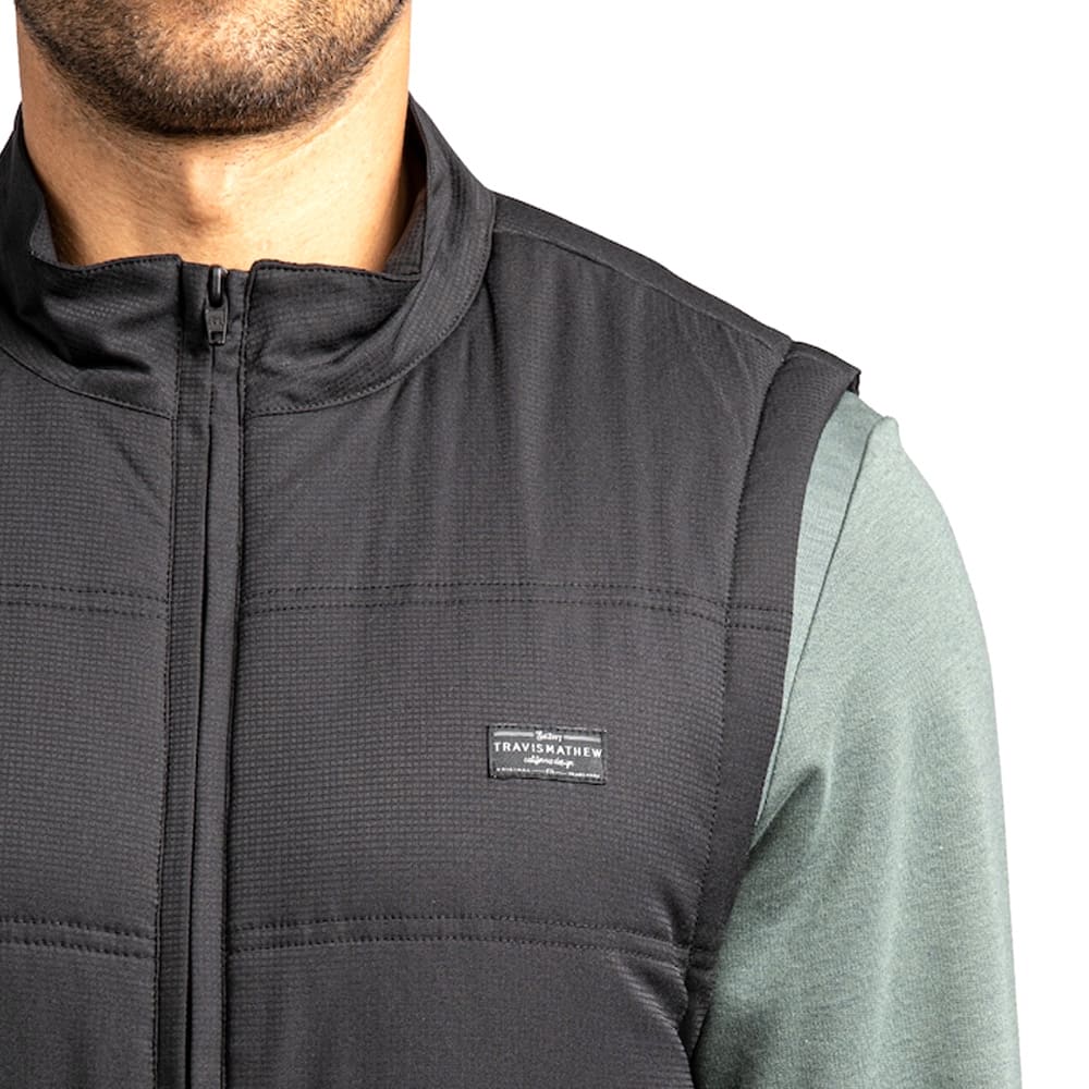TravisMathew Interlude Puffer Golf Vest Black - FW22 Men