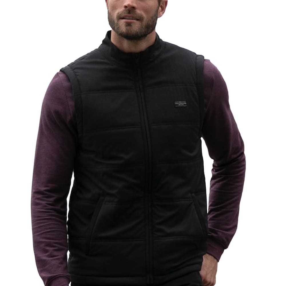TravisMathew Interlude Puffer Golf Vest Black - FW22 Men