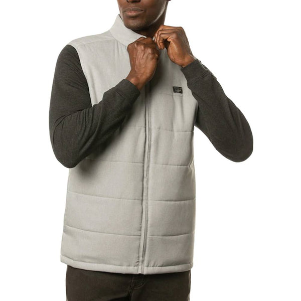TravisMathew Interlude Puffer Golf Vest Heather Sleet - FW22 Men