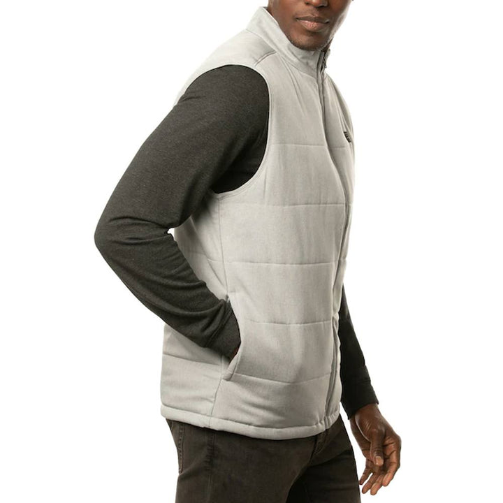 TravisMathew Interlude Puffer Golf Vest Heather Sleet - FW22 Men