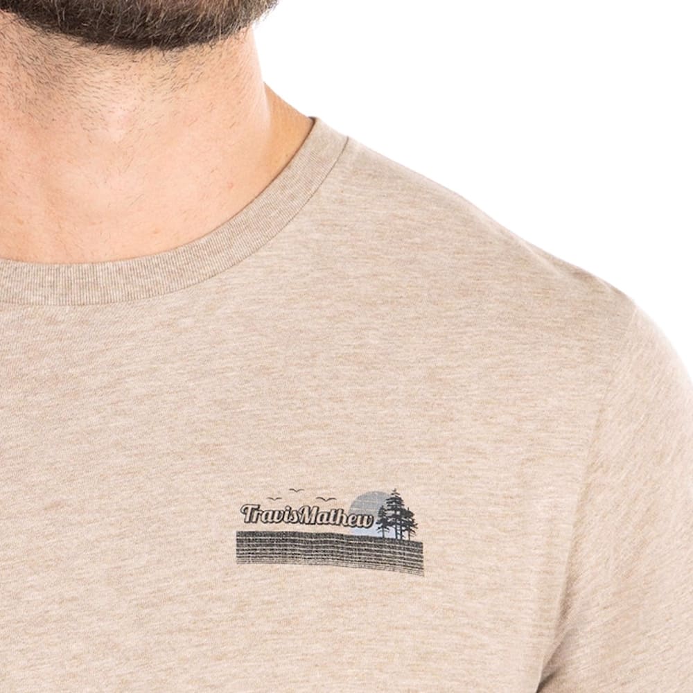 TravisMathew Fish Not Found Golf T-Shirt Heather Portabella - FW22 Men