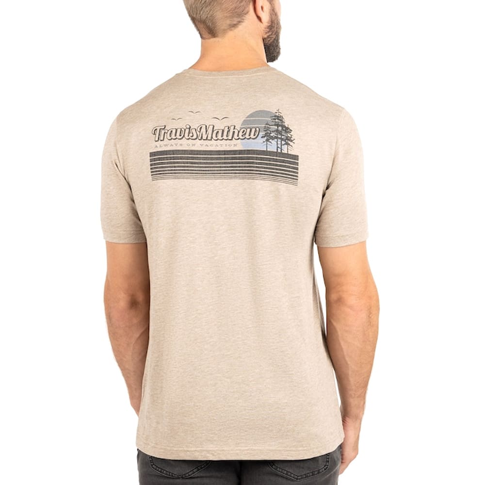 TravisMathew Fish Not Found Golf T-Shirt Heather Portabella - FW22 Men