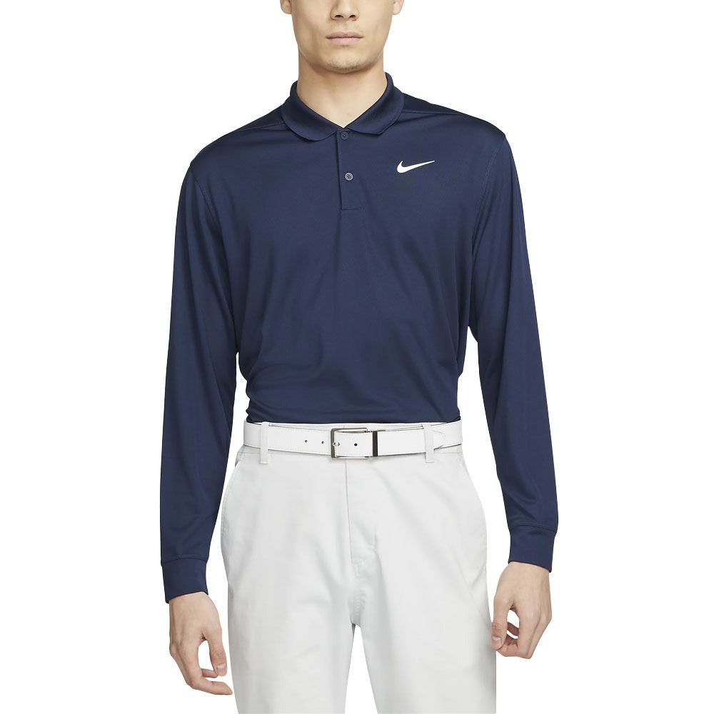 Nike Dri-FIT Victory Solid Golf Polo College Navy/White - FA24 Men