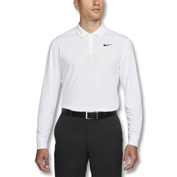Nike Dri-FIT Victory Solid Golf Polo White/Black - FA24 Men