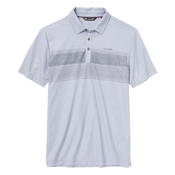 TravisMathew Hiking Pro Golf Polo Heather Light Gray - FW22 Men