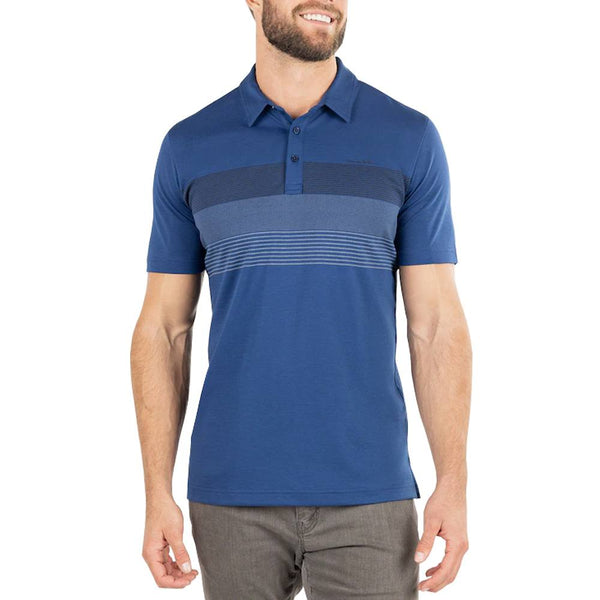 TravisMathew Late Checkout Golf Polo Estate Blue - FW22 Men