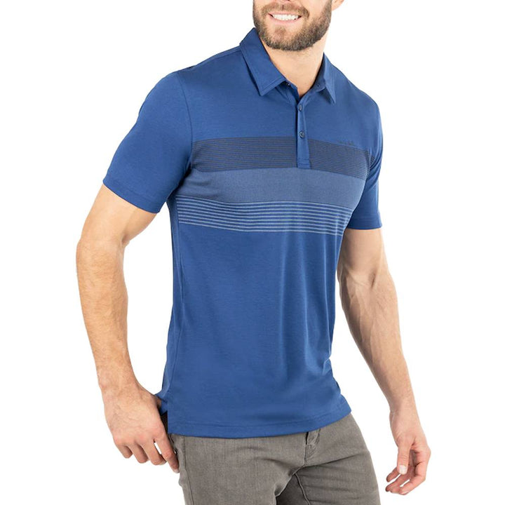 TravisMathew Late Checkout Golf Polo Estate Blue - FW22 Men