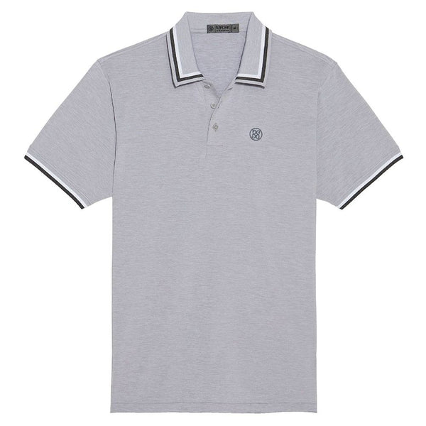 Gfore Tux Rib Collar Tech Jersey Golf Polo Heather Gray - 23 Men