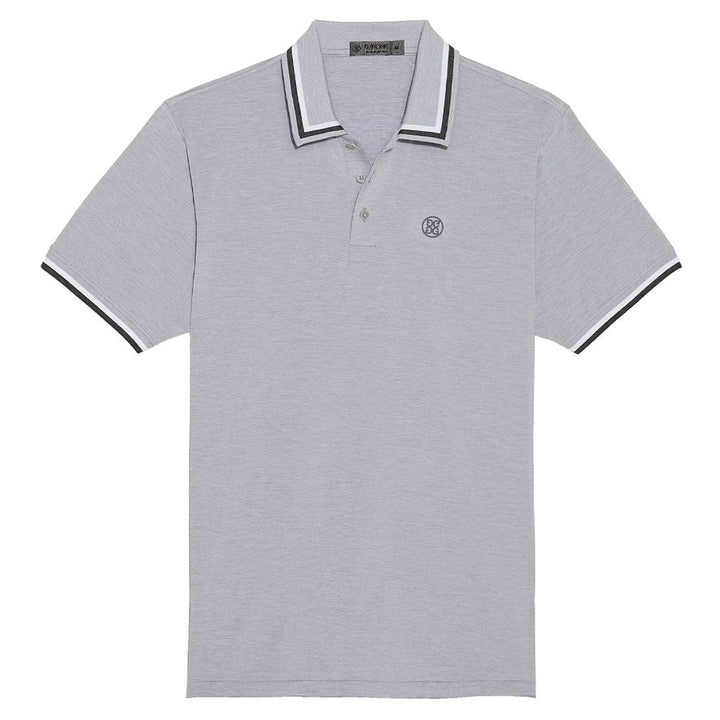 Gfore Tux Rib Collar Tech Jersey Golf Polo Heather Gray - 23 Men