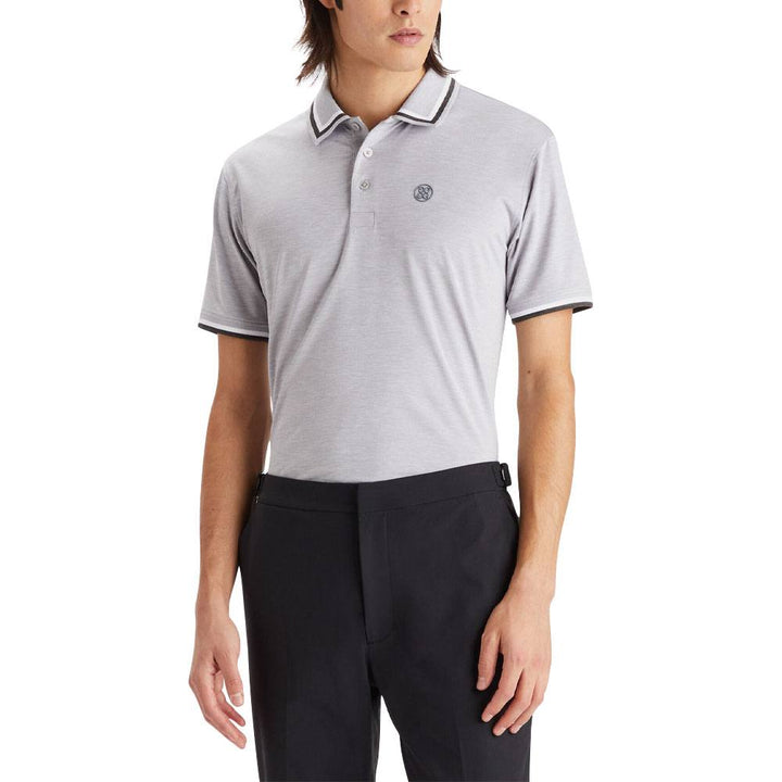 Gfore Tux Rib Collar Tech Jersey Golf Polo Heather Gray - 23 Men