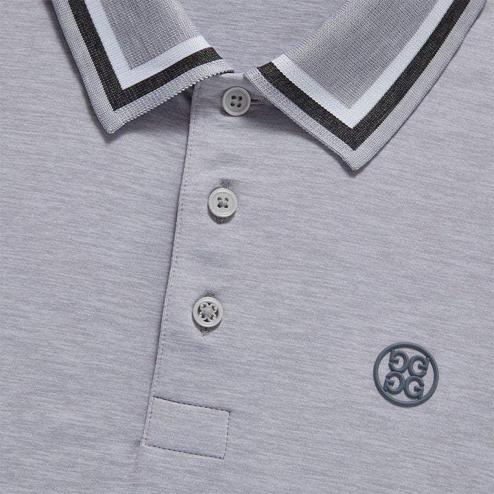 Gfore Tux Rib Collar Tech Jersey Golf Polo Heather Gray - 23 Men
