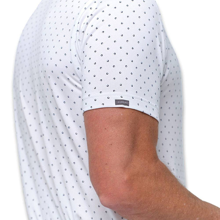 Dunning Golf Signature D Jersey Performance Golf Polo White - 23 Men
