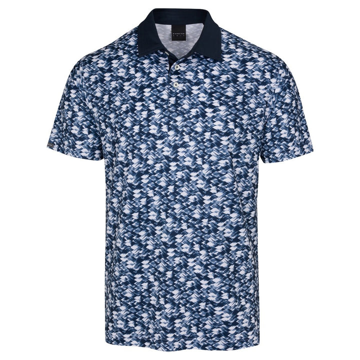 Dunning Golf Donard Ventilated Performance Golf Polo Halo/White - 23 Men