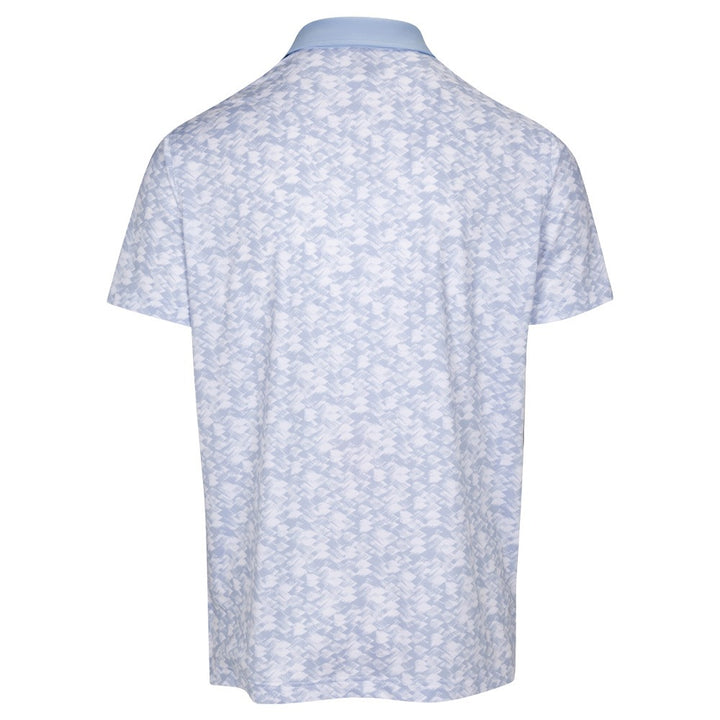 Dunning Golf Donard Ventilated Performance Golf Polo Oxford Blue/White - 23 Men
