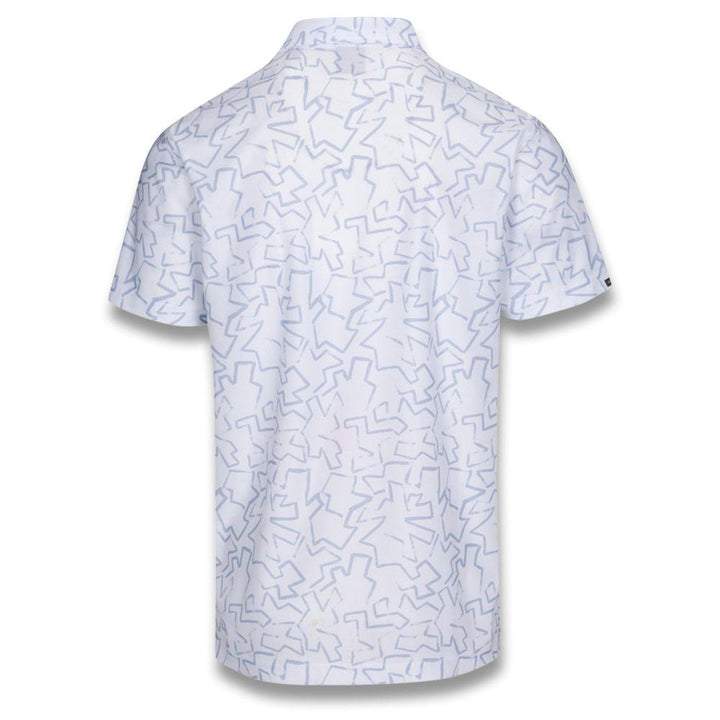 Dunning Golf Tablot Pique Performance Golf Polo White/Oxford Blue - 23 Men