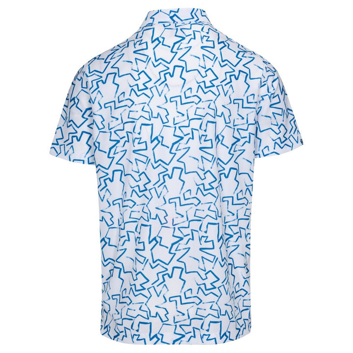 Dunning Golf Tablot Pique Performance Golf Polo White/Seaport - 23 Men