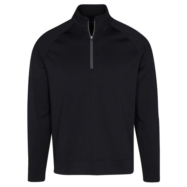 Dunning Golf Player Jersey Performance Quarter Zip Golf Pullover Black - 23 Men