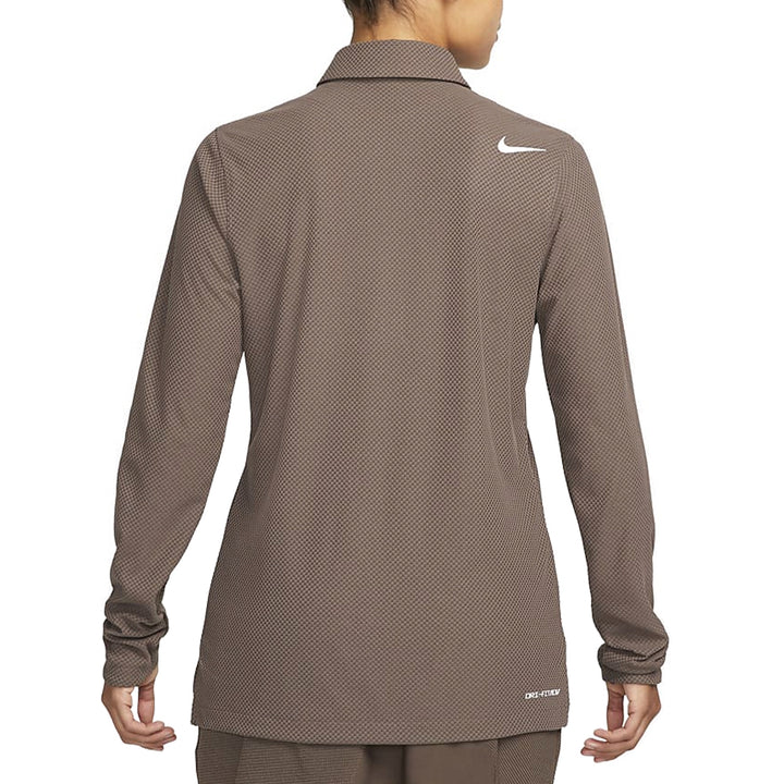 Nike Dri-FIT Advance Tour Longsleeve Golf Polo Plum Eclipse/White - 23 Women