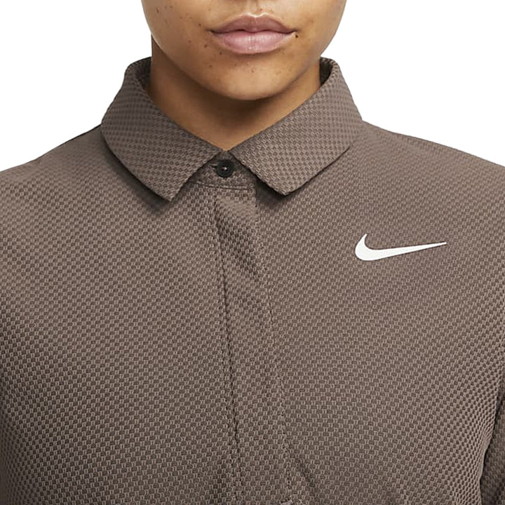 Nike Dri-FIT Advance Tour Longsleeve Golf Polo Plum Eclipse/White - 23 Women