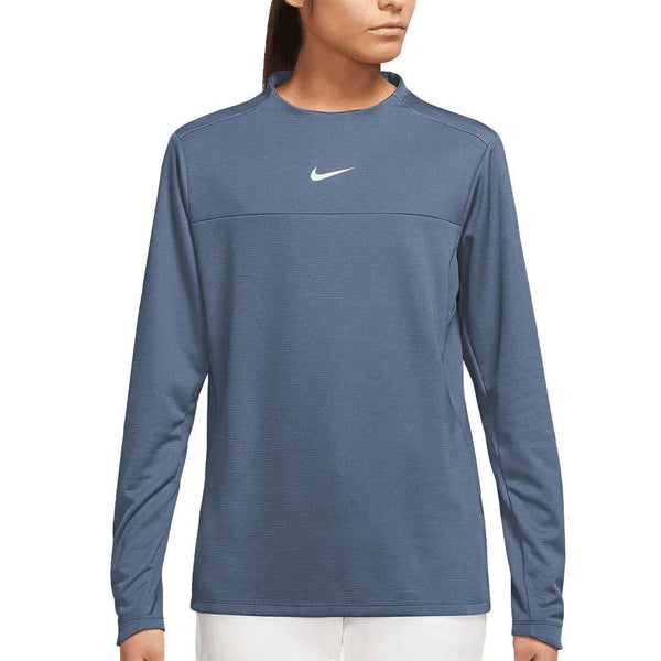 Nike Dri-FIT UV Advantage Crew Golf Mock Diffused Blue/White - FW23 Women