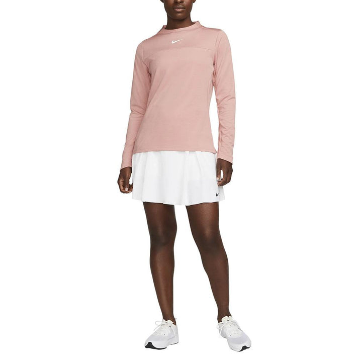 Nike Dri-FIT UV Advantage Crew Golf Mock Red Stardust/White - FW23 Women