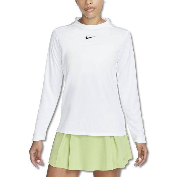 Nike Dri-FIT UV Advantage Crew Golf Mock White/Black - FW23 Women
