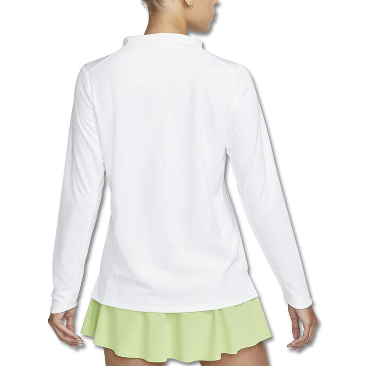Nike Dri-FIT UV Advantage Crew Golf Mock White/Black - FW23 Women