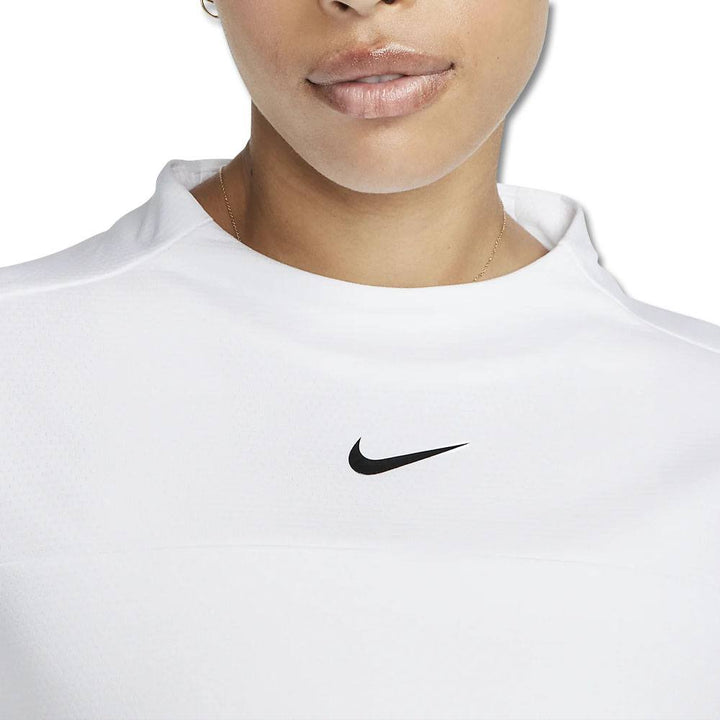 Nike Dri-FIT UV Advantage Crew Golf Mock White/Black - FW23 Women