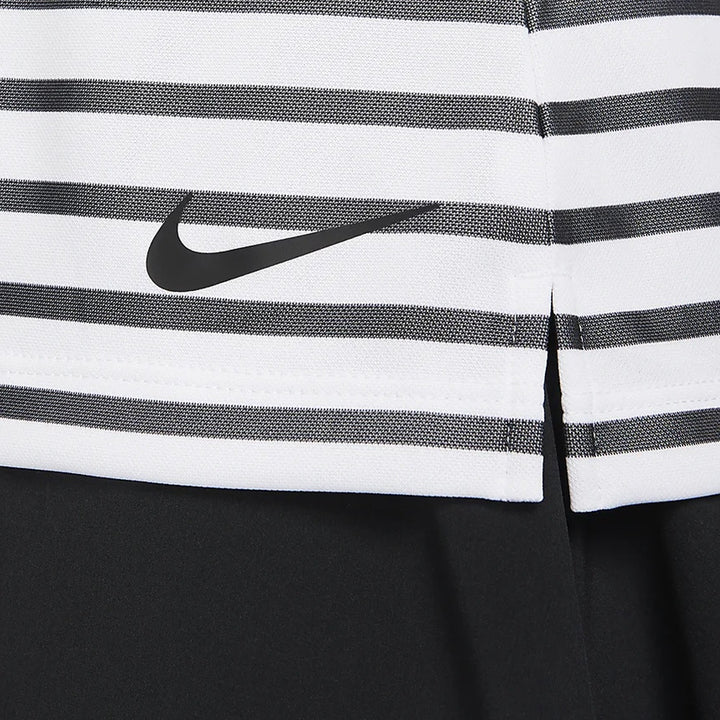 Nike Dri-FIT Victory Striped Golf Polo White/Black - SS23 Women
