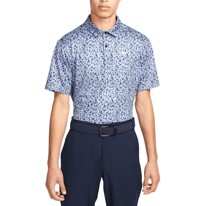 Nike Dri-FIT Tour Micro Camo Golf Polo Ashen Slate/White - 23 Men