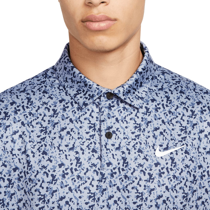 Nike Dri-FIT Tour Micro Camo Golf Polo Ashen Slate/White - 23 Men