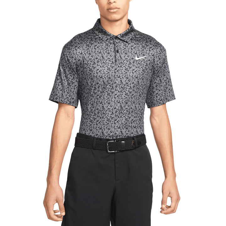 Nike Dri-FIT Tour Micro Camo Golf Polo Iron Gray/White - 23 Men