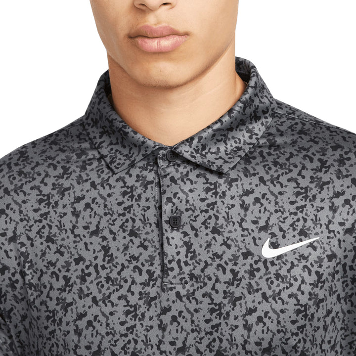 Nike Dri-FIT Tour Micro Camo Golf Polo Iron Gray/White - 23 Men