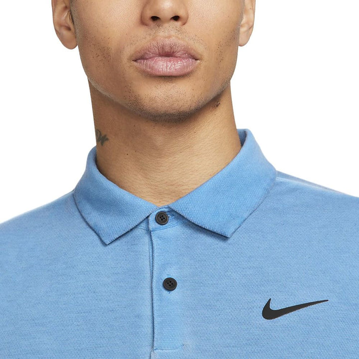 Nike Dri-FIT Tour Washed Golf Polo Blue Void/Black - SS23 Men