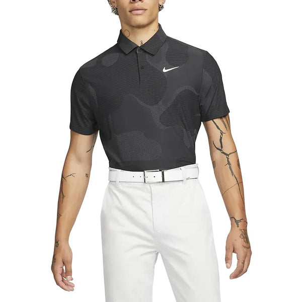 Nike Dri-FIT ADV Tour Camo Golf Polo Black/Anthracite/White - 23 Men