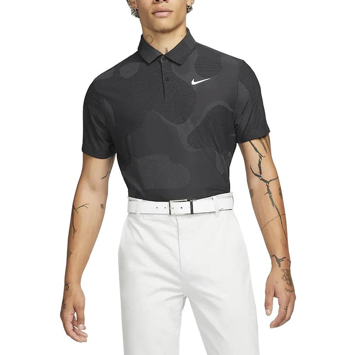 Nike Dri-FIT ADV Tour Camo Golf Polo Black/Anthracite/White - 23 Men