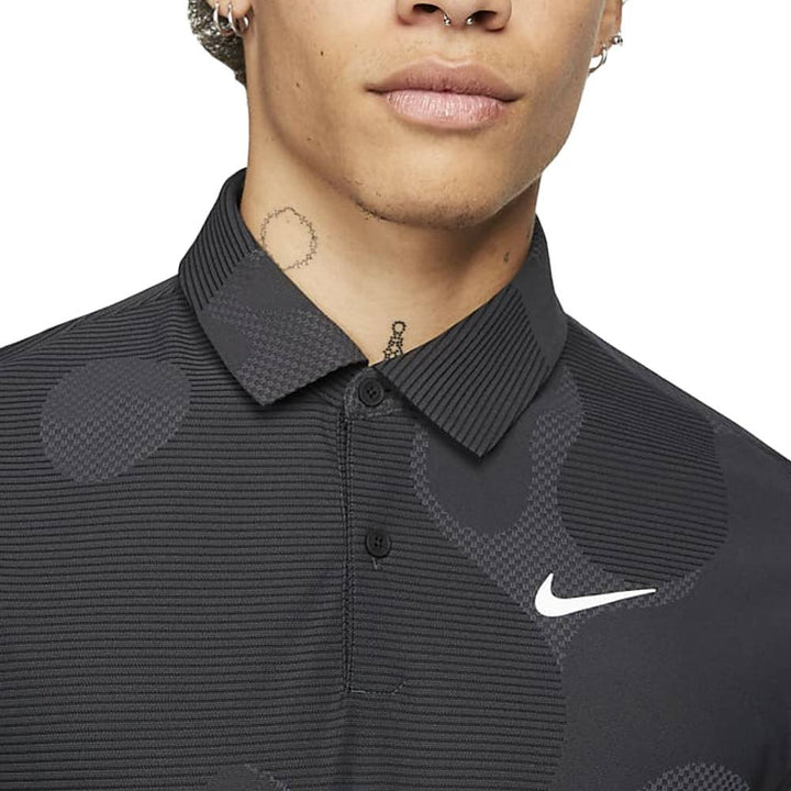 Nike Dri-FIT ADV Tour Camo Golf Polo Black/Anthracite/White - 23 Men